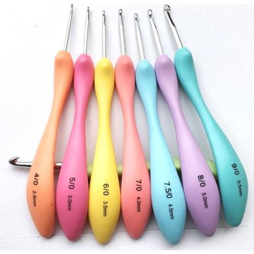 8pc/set Sewing Needles Aluminium Crochet Hooks Needles Knit Weave Craft Yarn Sewing Tools Crochet Knitting Needles 2.5-6.0mm -30