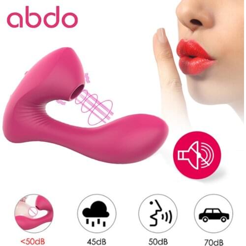Abdo wearable clitoral suction massager, female massager with 10 vibrations, 3 suction modes, dual pleasure vibration stimulator