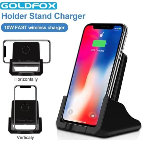 10w 2 in 1 Wireless Charger Stand Mobile Phone Holder Fast Wireless Charging Pad For iPhone 12 11 Pro XR Samsung Xiaomi Huawei