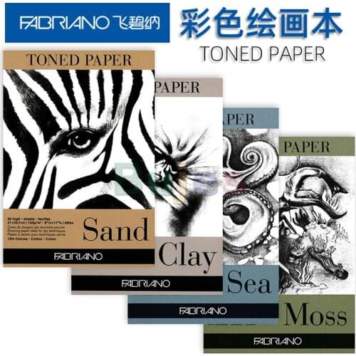 FABRIANO Toned Paper,Sketchbook Water Color Drawing Paper Book,Cool and Warm Tone Student Painting Supplies