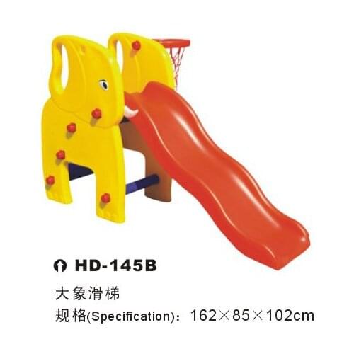 Kids indoor plastic slide* with basketball frame