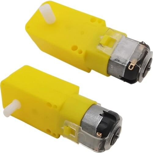 2Pcs Double Shaft DC Gear Motor ,3V-12V 1:48 DC Electric Motor , TT Gear for Arduino Robot Smart Car Toys DIY Model