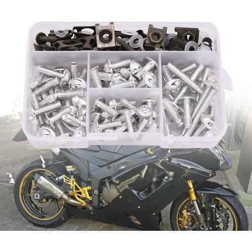 Hot For yamaha xt 600 mt10 mt 09 tracer suzuki drz/ltz 400 Universal Motorcycle Fairing Screws Windscreen Body Spring Bolts Kit