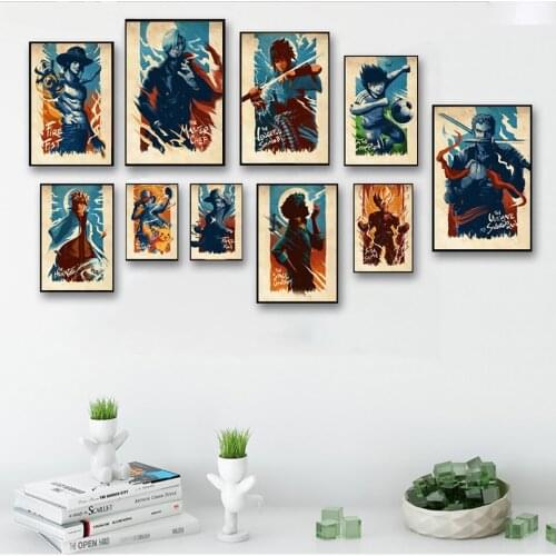 Canvas Home Decor Nordic Style Modern Anime Figure Collection Painting Wall Art Prints Watercolor Modular Picture Poster Bedroom