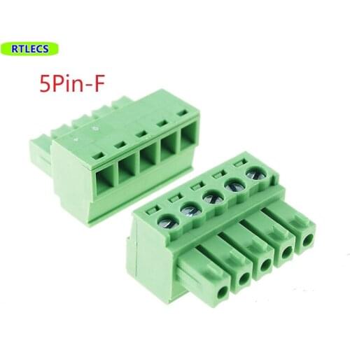 1000pcs Terminal block 5 poles plug type STR 3.81mm Pitch female 14 to 30 AWG 8A 300V Green 1803604 Rohs New Free shipping