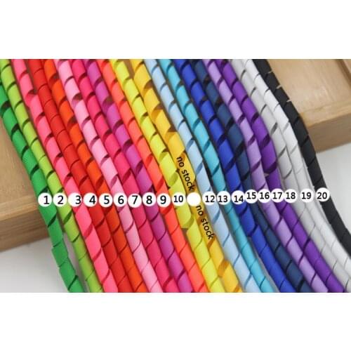 [IuBuFiGo] 3/8"(9mm) Grosgrain Curly Ribbon For Hairpin Headwear Frizzle Ribbons For Crafts 20pcs/lot Free Shipping