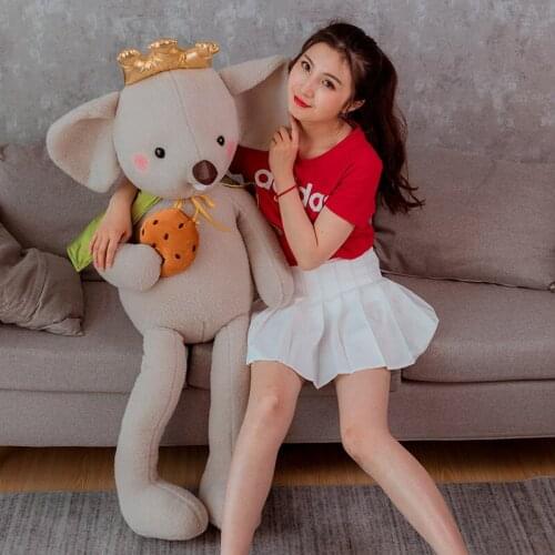 Mouse Plush Toys Cute Hamster Doll Stuffed Soft Animal Doll Crown Mouse With Biscuits Baby Kids Appease Toy Gift For Children