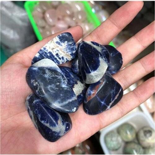 Natural Sodalite Tumbled Crystals Gems Healing Stones For Home Decoration