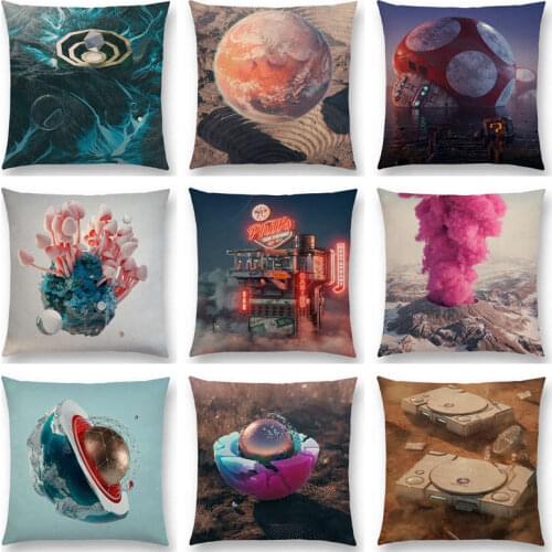 Hot Sale Color Party Bright Colorful World Amazing Scenery Magic Substance Suspension Gorgeous Solid Things Cushion Sofa Pillow
