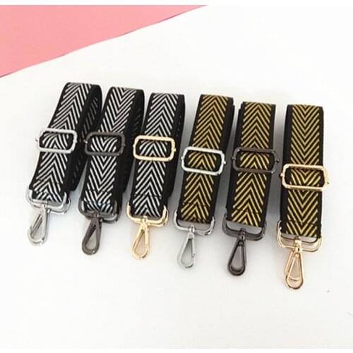 Rainbow Nylon Weave Woman Colored Bag Strap Adjustable 140cm O Bag Handle Crossbody Messenger Bags Strap Decorative Chain Bag