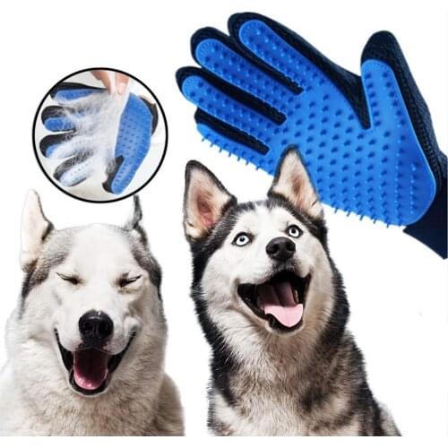 Silicone Pet Dog brush Glove Deshedding Gentle Efficient Pet Grooming Glove Dog Bath Cat cleaning Supplies Pet Glove Hair Remove