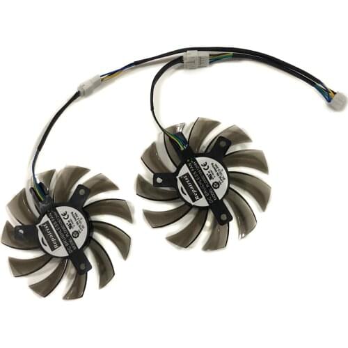 2pcs/lot DC12V 0.35A PLD08010S12HH cooler fan for MSI R6790 R6850 N460GTX 570GTX GTX 580 Twin Frozr II Graphics card cooling