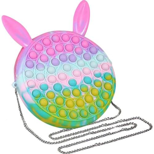 Girls Women Gift Bag Push Fidget Toy Pendant Bag Bubble Fidget Toy Stress Relief Toys Decompression Sensory Toys For антистресс