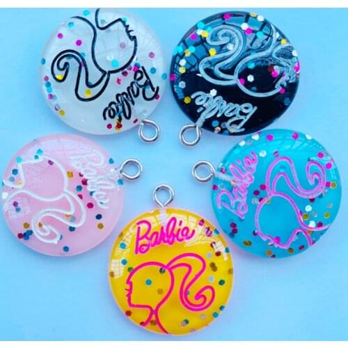 10 New Resin Kawaii Princess Cartoon Pendant Keychain Pendant Necklace Pendant For DIY Accessories 074
