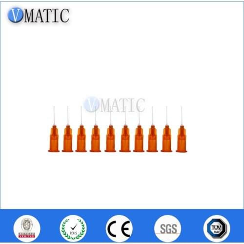 Free Shipping 100pcs 1/2 Inch Orange Plastic Adhesive Glue Syringe Stainless Steel 25Ga Blunt Dispensing Needle For Industrial