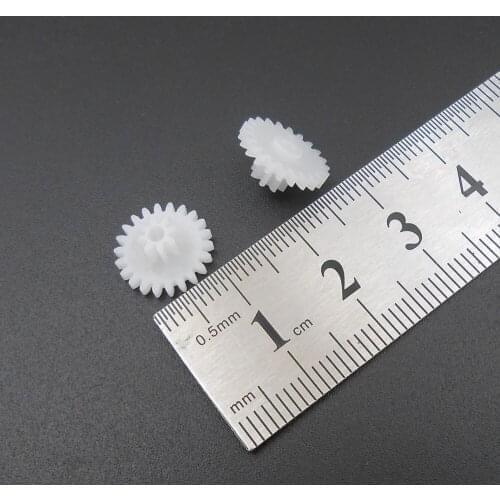 1000Pcs 0.5 Modulus 0.5M Double Gear Reduction Bilayer Gears 22 Teeth + 8 Teeth Aperture 1.95mm 2A Tight Fitting 22T + 8T *FD934