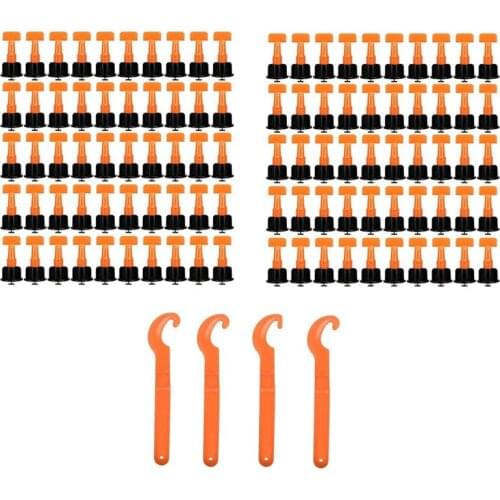 104Pcs Horizontal Wedge Tile Gasket For Floor Wall Tile Frame Level System Level Gauge Locator Gasket Pliers