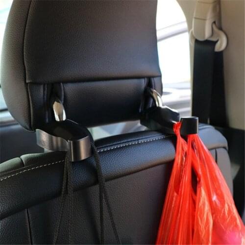 2Pcs Car Organizer Storage Hook Car Seat Back Hook For Bags Vehicle Hidden Headrest Hanger Hook