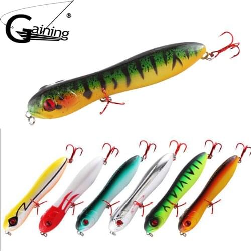 7pcs Snakehead Pencil Bait 100mm 15g Fishing Lure Floating Pencil Lure Hard Bait Sea Bass Pike Topwater 3D Eyes Plastic Wobbler