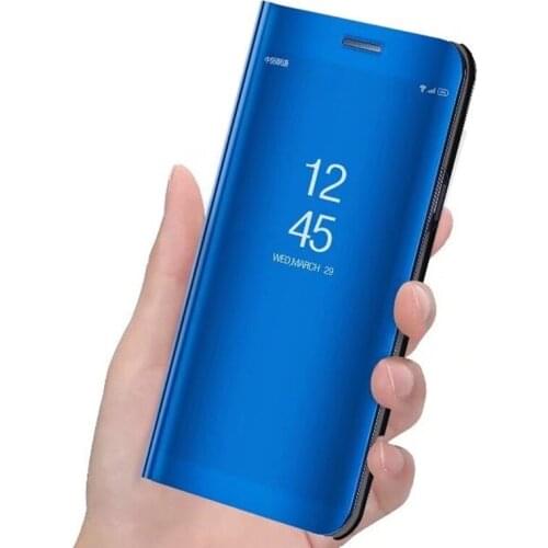 Case For Huawei P8 lite 2017 Cover Smart Flip Window view Electroplating Mirror Stand Holder Hard Case For Huawei P8 lite 2017