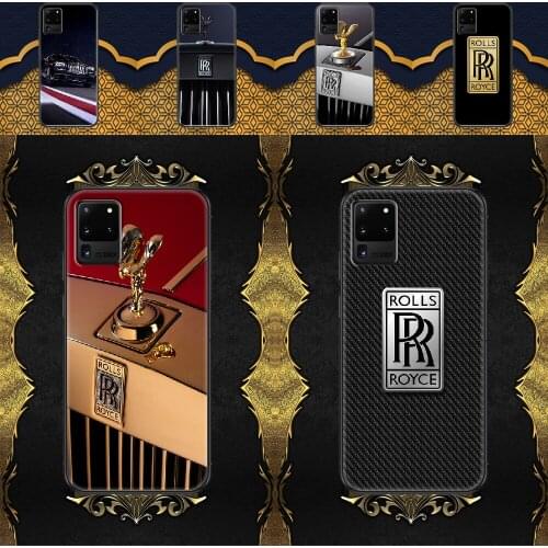 Rolls luxury car logo royces Phone case For Samsung Galaxy Note 4 8 9 10 20 S8 S9 S10 S10E S20 Plus UITRA Ultra black art