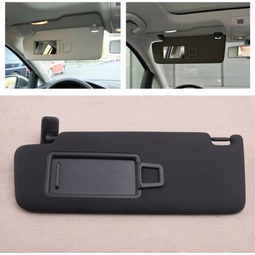 CITALL 5GG857551 Car Left Side Sun Visor Sunshade With Makeup Mirror Fit For VW Golf MK7 2014 2015 2016 2017 Black