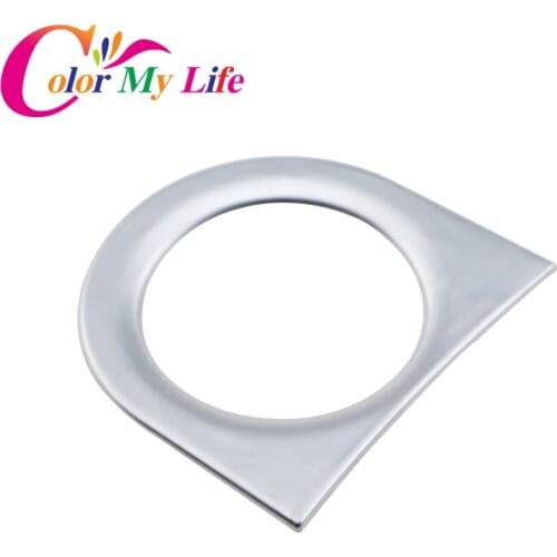 Color My Life ABS Chrome More Traffic To Adapt The Mode Dial Decorative Circle Car Sticker For Peugeot 2008 2014 -2017