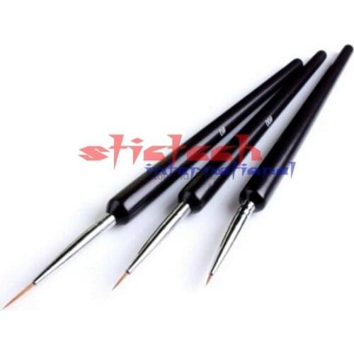 By dhl or ems 500 sets 3pcs/set Nail Art Pen Brushes UV Gel Building Clay Pencil DIY Tools