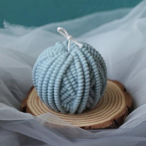 Diy wool ball semicircular shape candle silicone mold Creative candle silicone mold