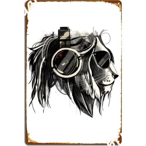 Dj Lion Metal Signs Kitchen Cinema Living Room Design Plaques Tin sign Posters