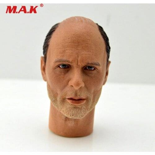 For collection 1/6 Scale 1/6 Male Head Sculpt Ed Harris Enemy at the Gates Carved Model Fit 12'' Solider Figure Male Body