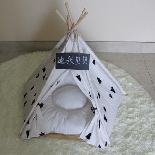 Pet House Cute dog tent outside tent House Kennels Washable Tent Puppy Cat Indoor Outdoor Portable Mats Cushions Large Houses
