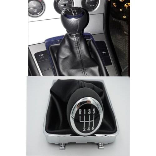 Fast shipping For For VW Passat B6 2006 2007 2008 2009 2010 2011 New 5 Speed Car Gear Shift Knob With Leather Boot 3C0711113