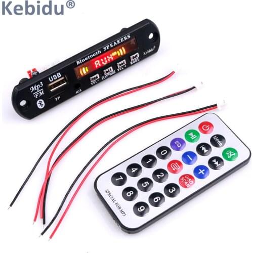 Kebidu Wireless Bluetooth 5V MP3 WMA Decoder Board With 6w Amplifier Audio Module USB TF Radio For Car