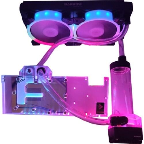 BARROW Water Cooling Cooler Kit GPU Water Tank Water Pump 240mm Radiator 120mm fan Computer Radiator system G1/4 hose Tube