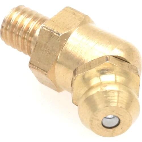 LOT 10 M5 Metric male Thread 45 degrees Brass Grease Zerk Nipple Fitting For machine tool greaseing accessory