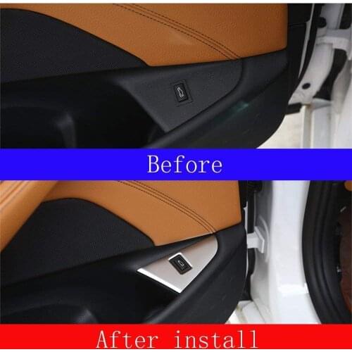 Left Hand Drive ABS Plastic Chrome Car Tail Door Switch Button Frame Cover Trim For LHD BMW 5 Series G30 528li 530li 2017 2018