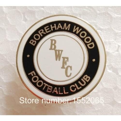 Custom 1" 25.4mm FC Soccer Club BOREHAM WOOD FC Soccer Lapel Pin Badge