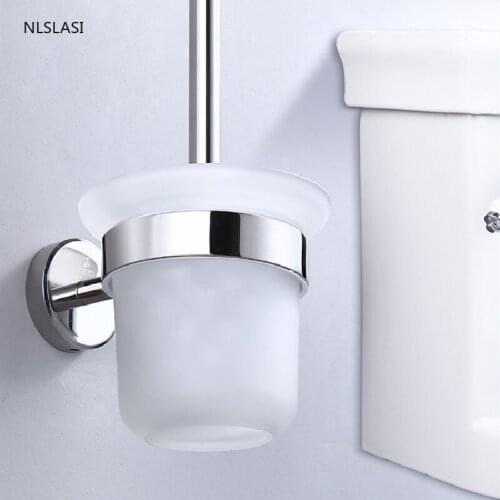 Stainless Steel Rod PVC Head Toilet Brush Quick Draining Clean Tool Wall-Mount Cleaning Brush Home Bathroom Accessories Tools