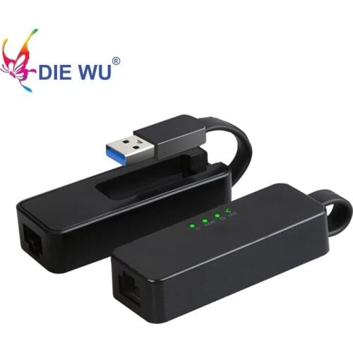 Realtek 8153B External USB Adapter Card Lower Power USB 3.0 to RJ45 Network Card Lan Adapter 10/100/1000 Mbps