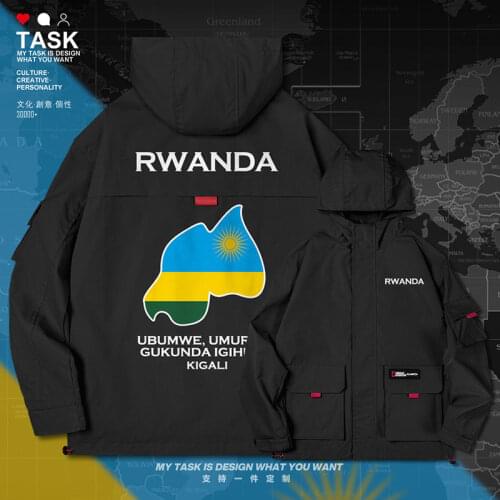 Rwanda Rwandan Rwandese RWA men jacket hooded map nation flag new trench coat men chaquetas hombre for men top autumn clothes