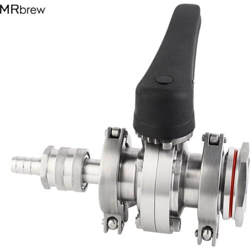 1.5‘’ Sanitary Butterfly Tri Clamp Valve Stainless Steel Flow Controller For Beer /Wine Brewing Homebrew Tools With Tri Clover