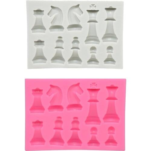 Silicone Mold Nternational Chess Chocolate Baking Tools Non-stick Silicone Cake Molds Jelly Candy Molds Kitchen Gadgets Moulds