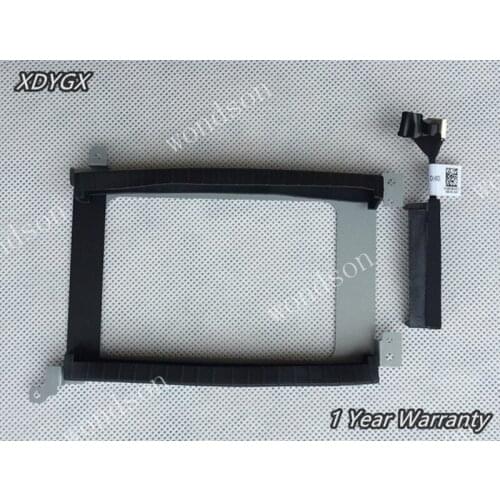 Original For Dell XPS 15 9550 M5510 9560 M5520 Hard Drive Connector Cable XDYGX + HDD Bracket Caddy 3FDY3 +Screws+Rubber Rail
