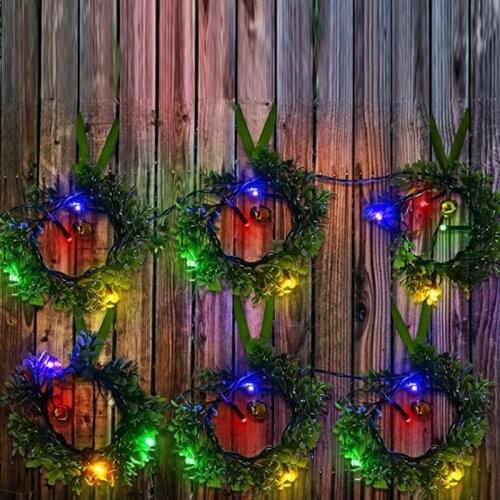 Solar Garland 24 LED Solar Wreath String Christmas Light Solar Garland Solar Led Light Outdoor Solar Light For Garden Decoration