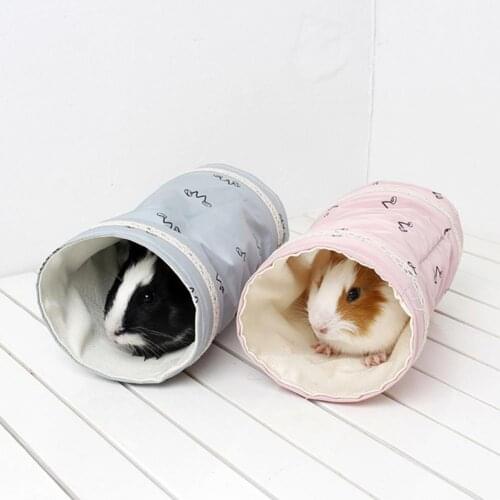 Warm Harmless Hamster Funny Tunnel Toy Reusable Pet Tube Toy Cute Print Pet Supplies