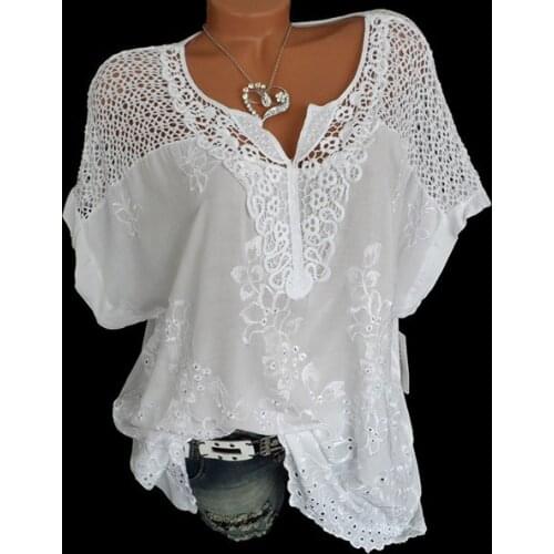 White Top Oversize 5xl 4xl Blusas Elegantes 2021 T Shirt Women Xxxxxl Xxxxl Lace Summer Tops Tshirt Loose Camiseta Mujer Tee