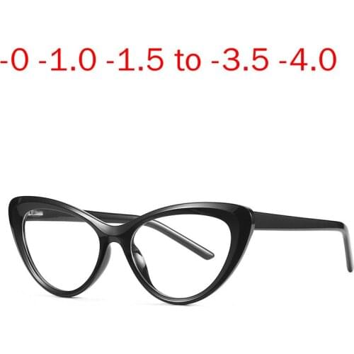 Female Diopter Photochromic Finished Myopia Glasses Photosensitive Chameleon Anti-glare Change Color Lens Prescription Glasse NX