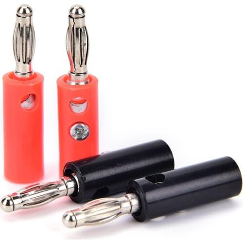 10Pcs/Lot 4Mm Nickel Plated Banana Plug Banana Connector Plugs For Audio Video Speaker