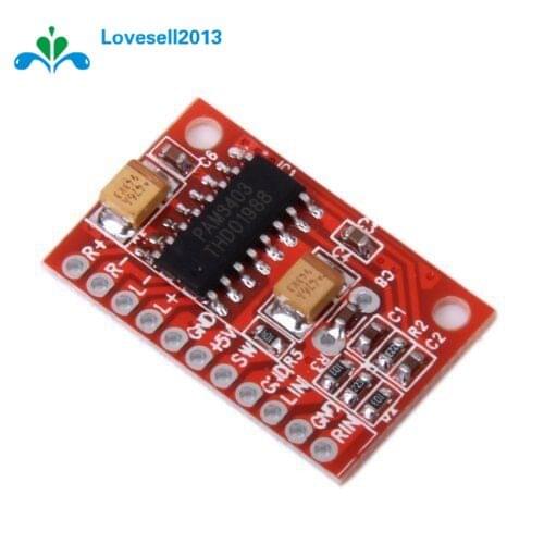 2*3W PAM8403 Super Mini Digital Amplifier Board D Class 2-Channel Amplifier Board 2.5-5V USB Power Supply